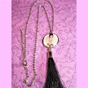 Silver Selena Q Tassel Necklace